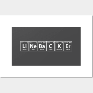 Linebacker (Li-Ne-Ba-C-K-Er) Periodic Elements Spelling Posters and Art